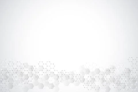 Geometric background texture with molecular structures and chemical engineering Stock Illustration