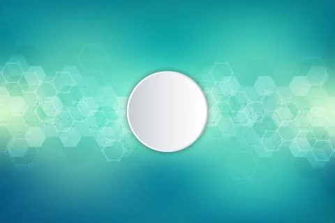 Geometric background texture with molecular structures and chemical engineering Stock Illustration