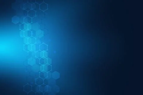 Geometric background texture with molecular structures and chemical engineering Stock Illustration