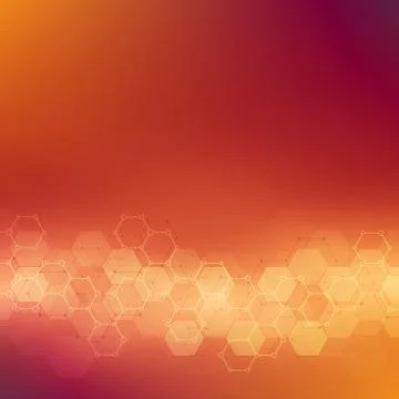 Geometric background texture with molecular structures and chemical engineering Stock Illustration