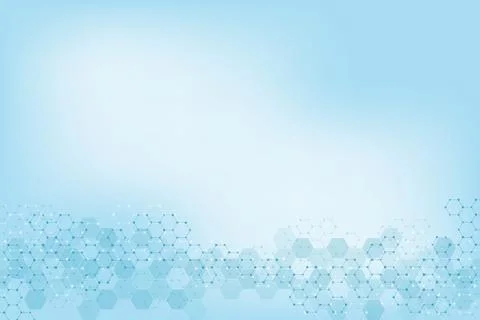 Geometric background texture with molecular structures and chemical engineering Stock Illustration