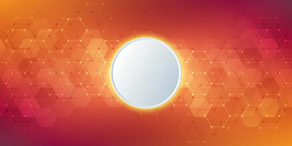 Geometric background texture with molecular structures and chemical engineering Stock Illustration