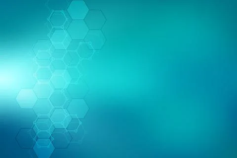 Geometric background texture with molecular structures and chemical engineering Stock Illustration