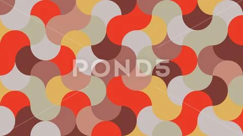 Geometric background in tones of cherry tomato. Stock Illustration