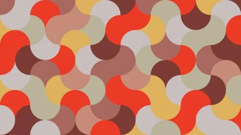 Geometric background in tones of cherry tomato. Stock Illustration