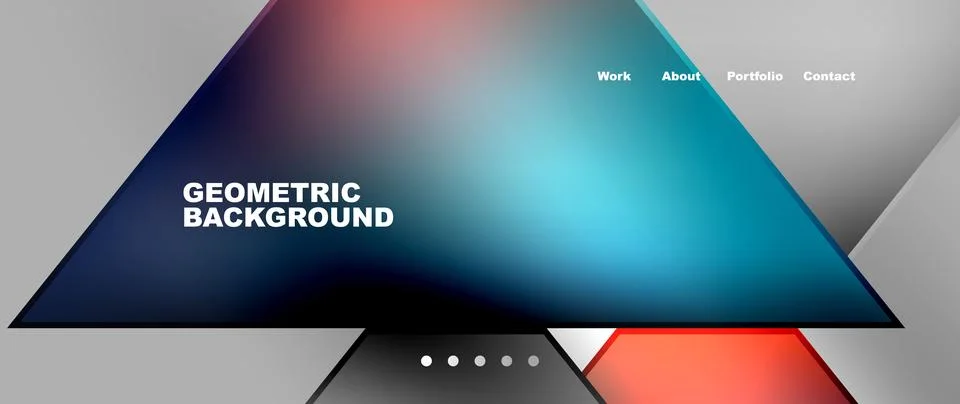 Geometric background with triangle, electronic device, electric blue shade Illustrazione stock