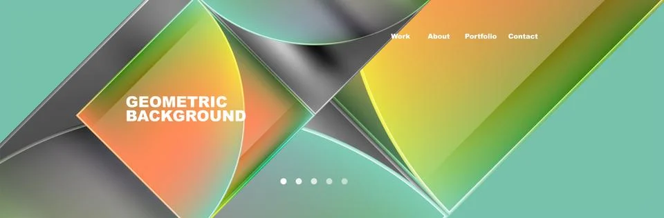 Geometric background with triangle pattern, gradient colors, and symmetry Illustrazione stock