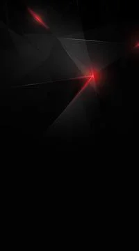 Geometric background. Triangle texture. 3D art trend. Neon red on black mosai Stock Illustration