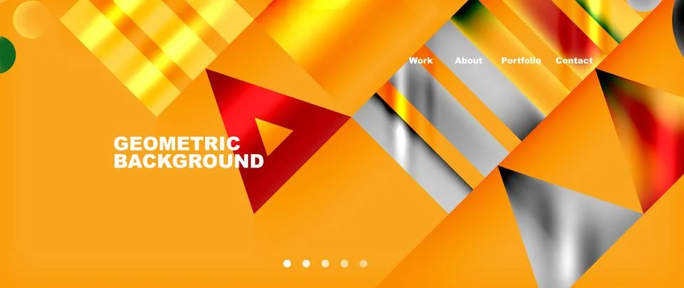 Geometric background with triangles and rectangles in amber and orange shades 스톡 일러스트