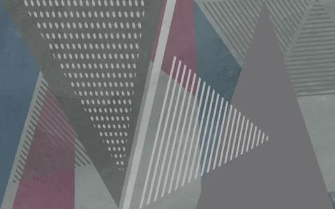 Geometric background from triangles of different textures and colors Stock Illustration