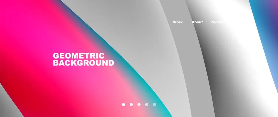 Geometric background with triangular pattern in pink, blue, and white gradient Stock Illustration