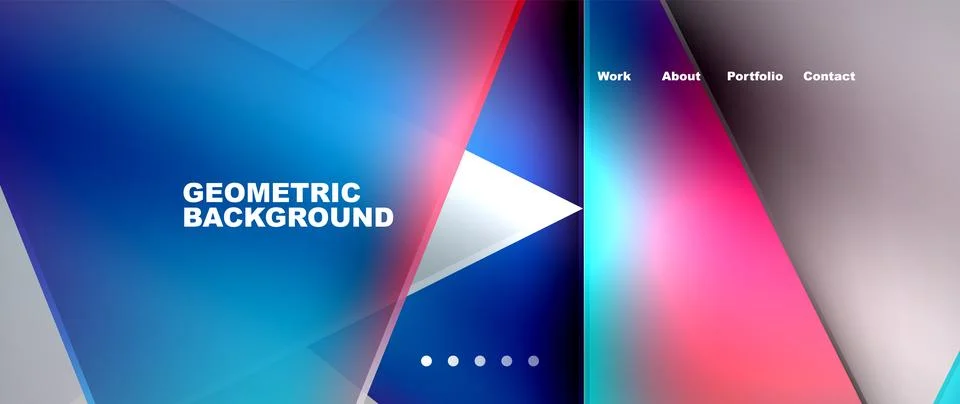 Geometric background with a triangular shape in the center Stock Illustration