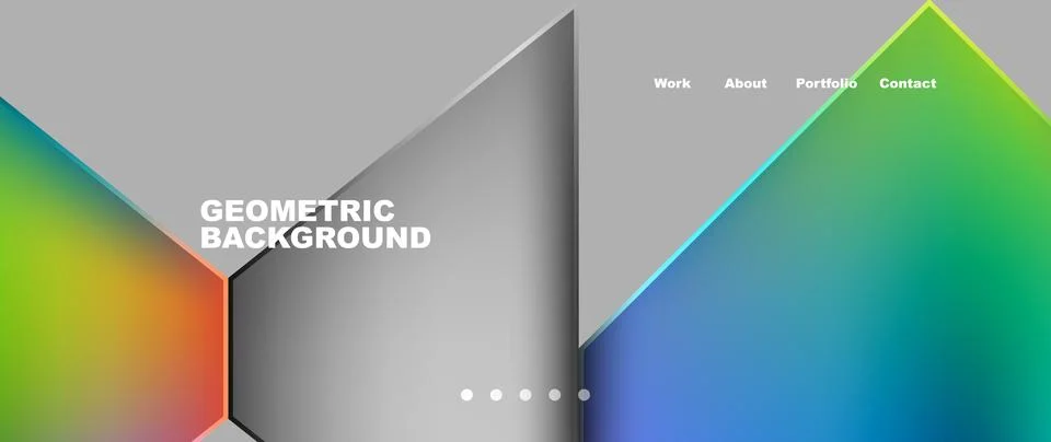 Geometric background with vibrant colors in rectangle and triangle shapes Stock Illustration