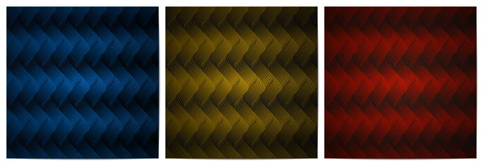 Geometric background with waves pattern dark background Illustrazione stock