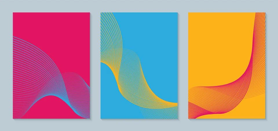 Geometric background with wavy line pattern. Stock Illustration