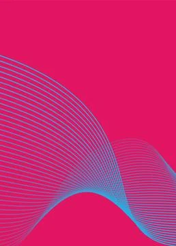 Geometric background with wavy line pattern. Stock Illustration