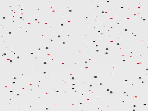 Geometric background wih random hexagon elements. 3d render Stock Illustration