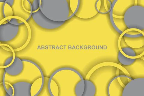 Geometric background. Yellow and gray geometric shapes. Minimal abstract cover Stock Illustration