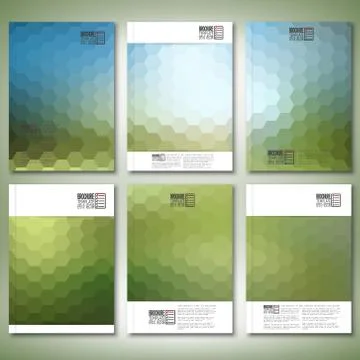 Geometric backgrounds, abstract hexagonal patterns. Brochure, flyer or report Illustrazione stock