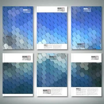 Geometric backgrounds, abstract hexagonal patterns. Brochure, flyer or report Illustrazione stock