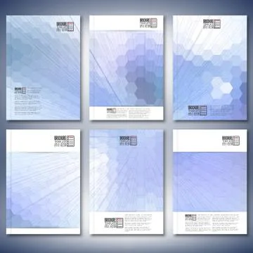 Geometric backgrounds, abstract hexagonal patterns. Brochure, flyer or report Illustrazione stock