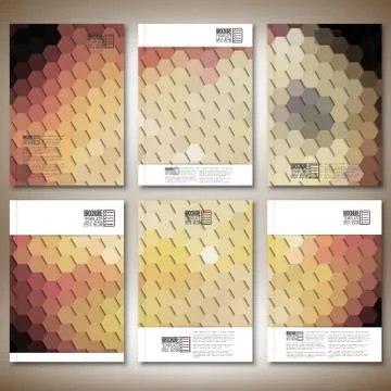 Geometric backgrounds, abstract hexagonal patterns. Brochure, flyer or report Illustrazione stock