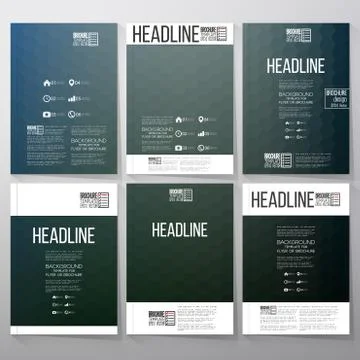 Geometric backgrounds, abstract hexagonal patterns. Brochure, flyer or report Illustrazione stock