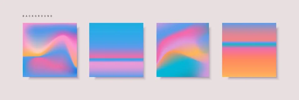 Geometric backgrounds vector set. 80s and 90s fashion design. Futuristic Stock Illustration