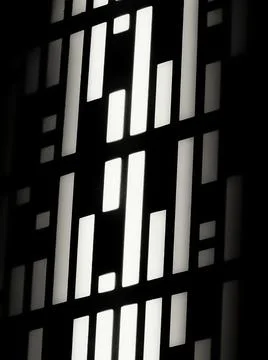 Geometric backlit rectangular panel Stock Photos