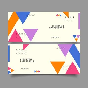 Geometric banner background Illustrazione stock