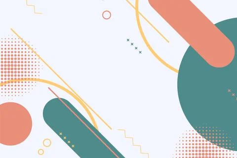 Geometric banner background with memphis elements. Stock Illustration