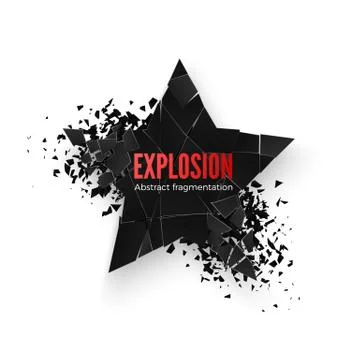 Geometric banner with space for text. Geometric background. Abstract explosio Stock Illustration