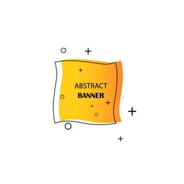 Geometric banners. Promo labels. Vector geometric shapes for advertising Stock Illustration