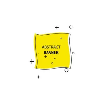 Geometric banners. Promo labels. Vector geometric shapes for advertising Stock Illustration
