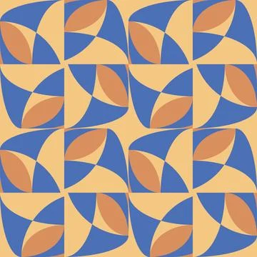 Geometric bauhaus ornamental  pattern. Vector Stock Illustration