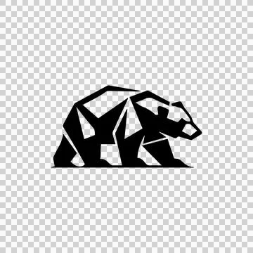 Geometric Bear Logo Design Stock Illustration