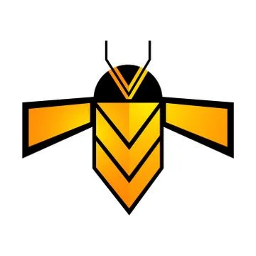 Geometric bee line concept design. Symbol graphic template element vector Illustrazione stock