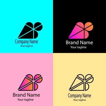 Geometric Bee logo Illustrazione stock