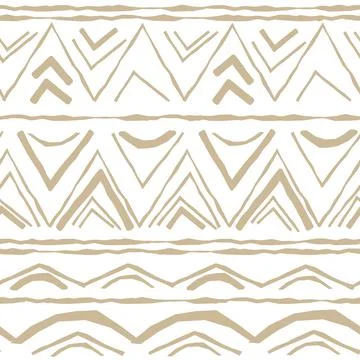 Geometric Beige horizontal Seamless repeat pattern with random rough broken l Illustrazione stock