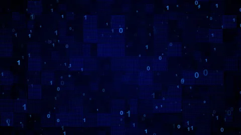 Geometric Binary Code Technology Video Animated Background Stock Footage 341658843