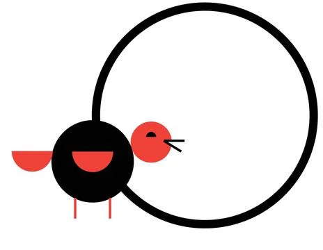 Geometric bird logo Stock Illustration