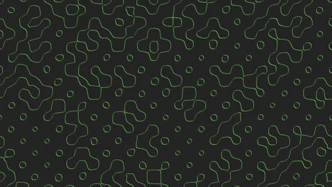 Geometric black and green pattern with circles and squares Stock Footage 323434964