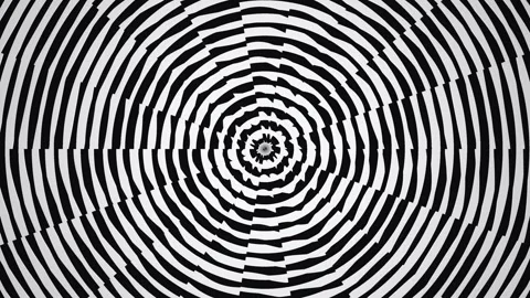 Geometric black and white pattern with concentric circles Stock Footage 339459382