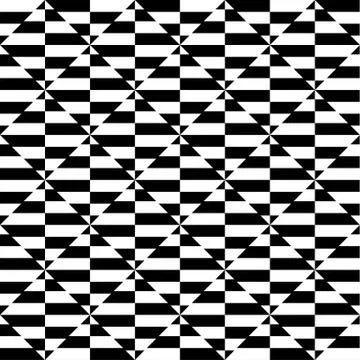 Geometric black and white pattern. Seamlessly repeatable. Stock Illustration