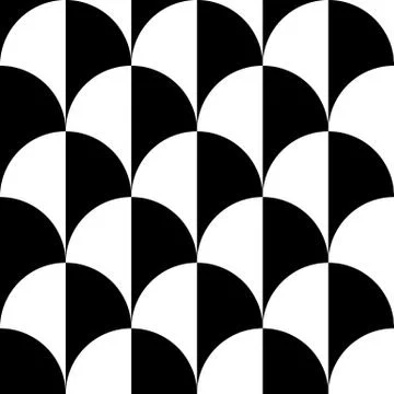 Geometric black and white pattern / background. Seamlessly repeatable. 스톡 일러스트