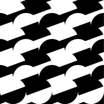 Geometric black and white pattern / background. Seamlessly repeatable. イラスト素材