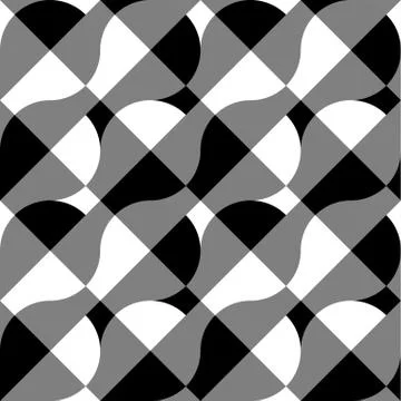 Geometric black and white pattern / background. Seamlessly repeatable. 스톡 일러스트