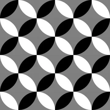 Geometric black and white pattern / background. Seamlessly repeatable. イラスト素材