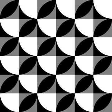 Geometric black and white pattern / background. Seamlessly repeatable. Stockillustratie