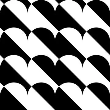 Geometric black and white pattern / background. Seamlessly repeatable. 스톡 일러스트